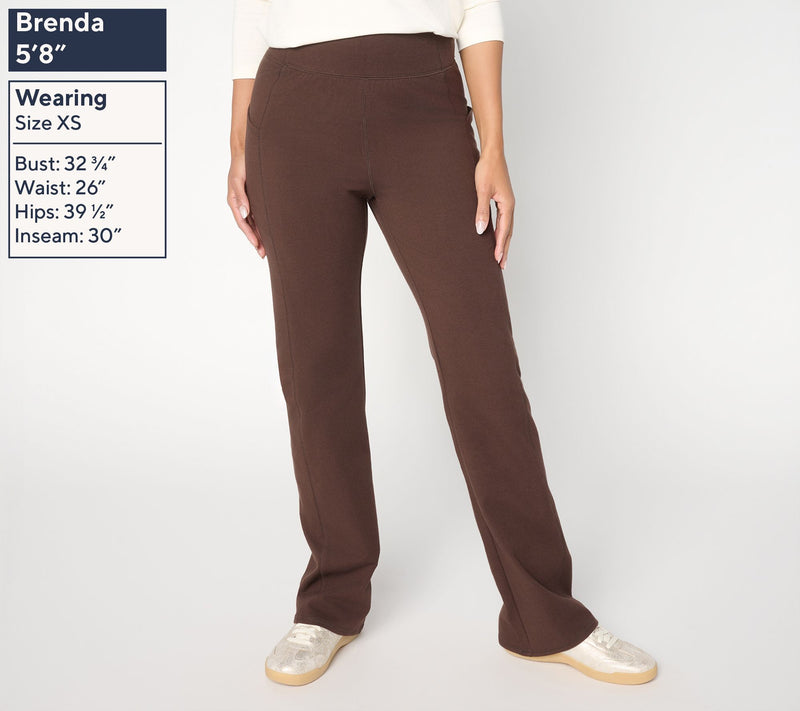 Denim & Co. Active Duo Stretch Petite Lightly Boot Pant w/ Pockets — View 5
