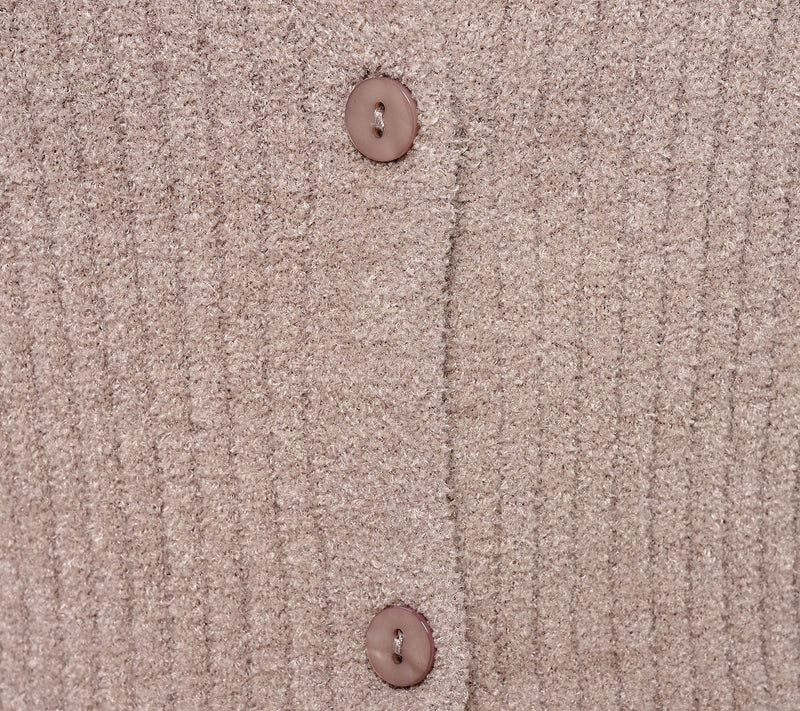 Barefoot Dreams Cozy Chic Ultra Lite Ribbed Button Down Cardi — View 6