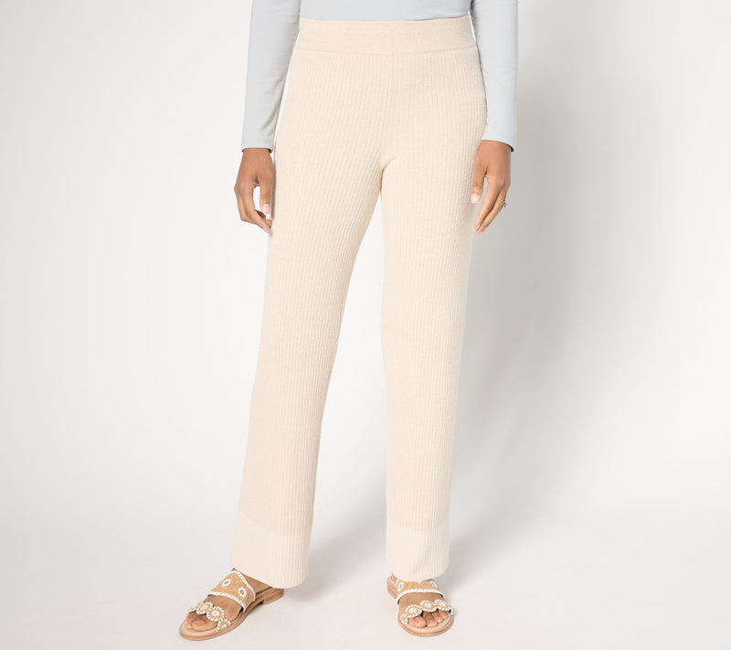 Barefoot Dreams Regular CozyChic Ultra Lite Heather Stripe Rib Pant — View 11