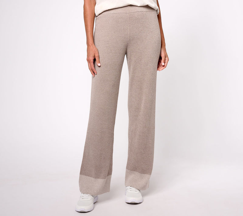 Barefoot Dreams Tall CozyChic Ultra Lite Heather Stripe Rib Pant — View 3