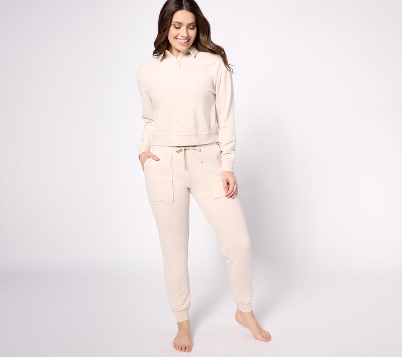 Barefoot Dreams Regular Malibu Collection Brushed Fleece Set — View 7