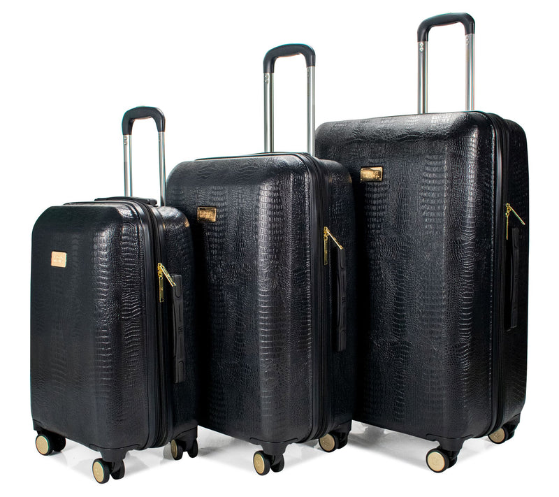 Badgley Mishka Snakeskin 3 Piece Expandable Luggage Set — View 3