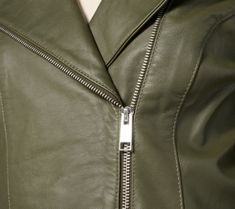 Denim & Co. Lamb Leather Moto Jacket with Pockets — View 15
