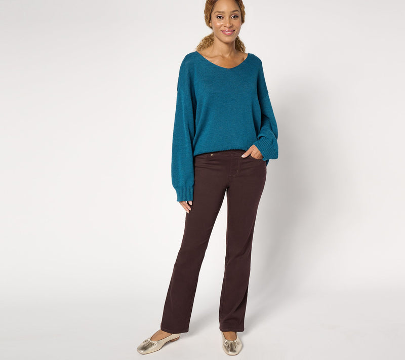 Belle by Kim Gravel TripleLuxe Twill Tall Boot-Cut Jean — View 13