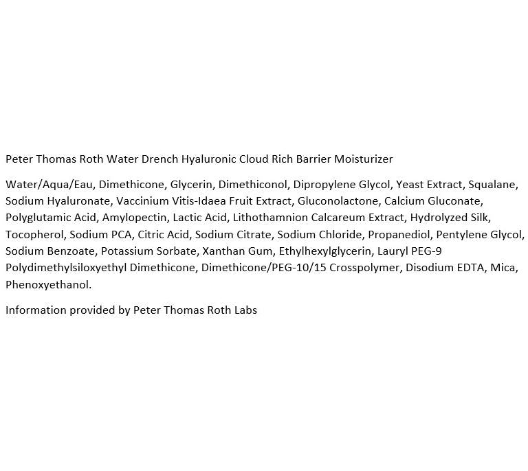Peter Thomas Roth Water Drench Rich BarrierMoisturizer — View 7