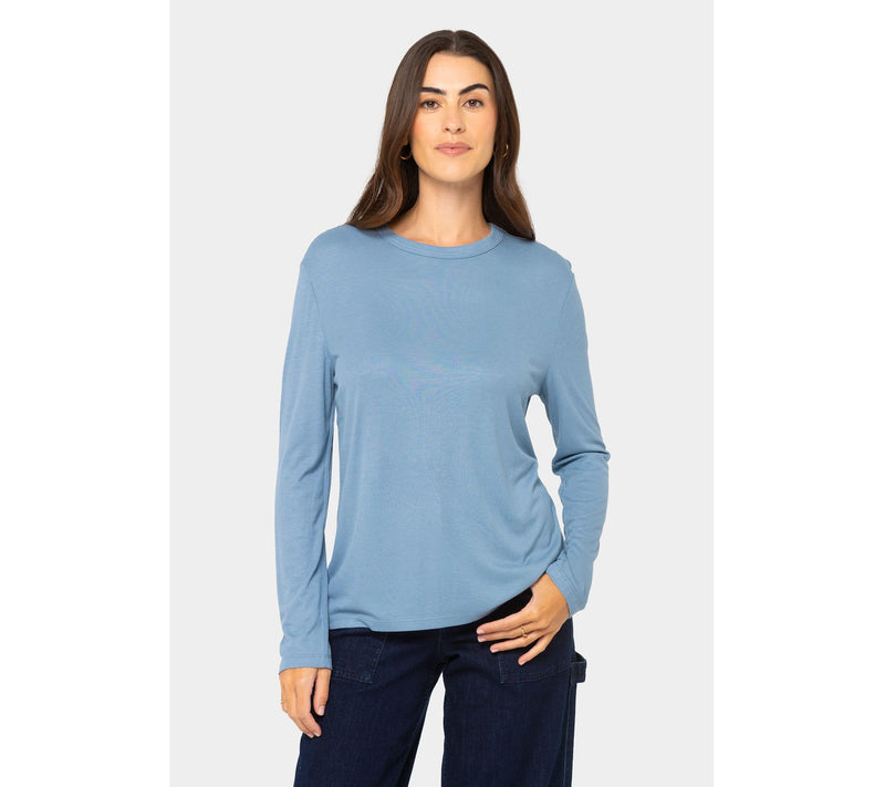 Peace Love World Ribbed Long Sleeve Knit Top — View 8