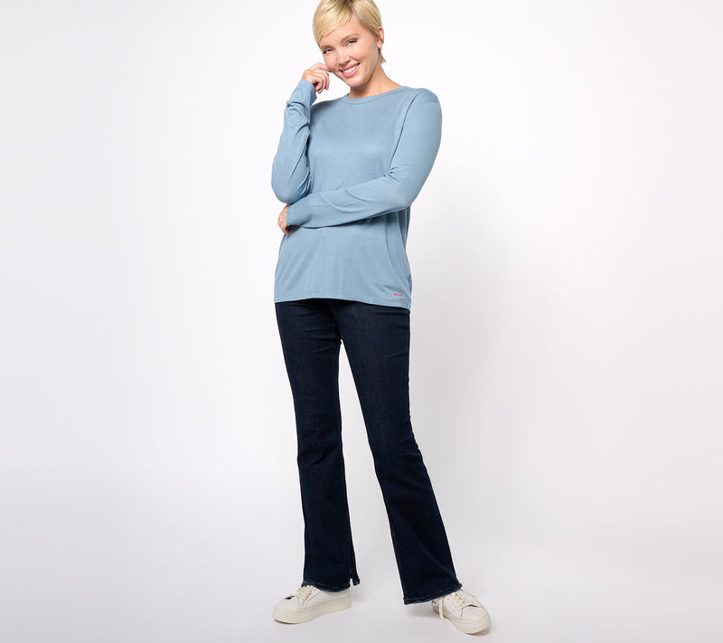 Peace Love World Ribbed Long Sleeve Knit Top — View 3