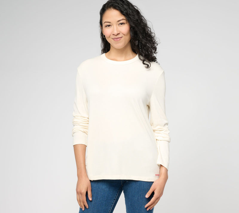 Peace Love World Ribbed Long Sleeve Knit Top — View 14