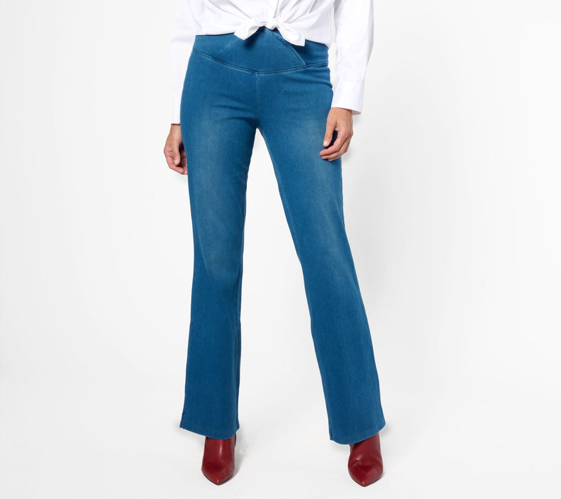 Women with Control Tall Elite Prime Stretch Denim Flare Pants — View 11
