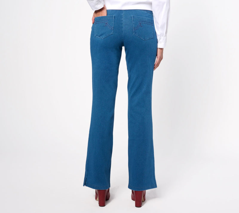 Women with Control Tall Elite Prime Stretch Denim Flare Pants — View 12