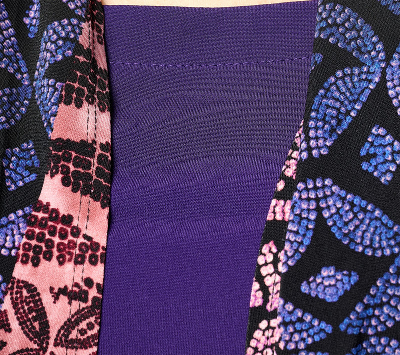 Susan Graver Regular Printed Liquid Knit Cardigan and Solid Tank Set — View 14