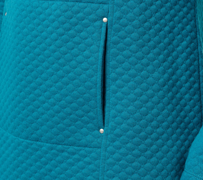 Sport Savvy Knit Jacquard Long Sleeve Quarter Zip Tunic — View 12