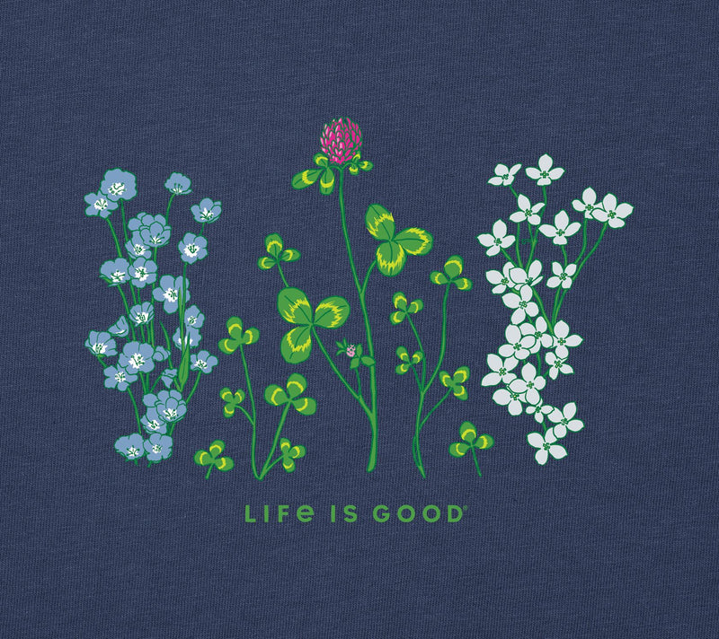 Life is Good Womens Detailed Clovers and Wildflwe Crusher Tee — View 6