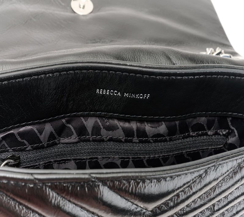 Rebecca Minkoff Medium Leather Crossbody with Celestial Studs — View 5
