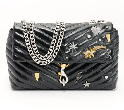 Rebecca Minkoff Medium Leather Crossbody with Celestial Studs