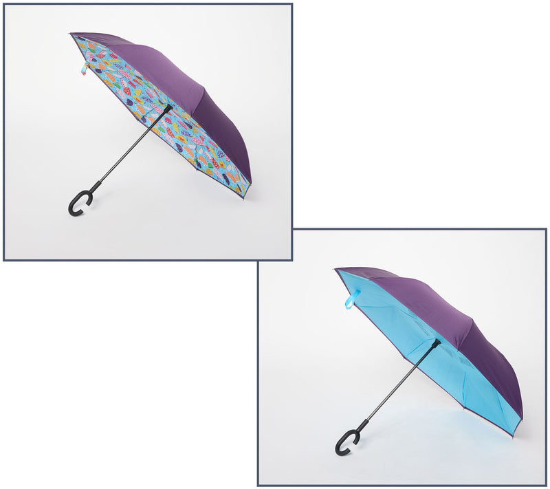 Revers-A-Brella Set of 2 Long Inverted Rain Umbrellas — Main view