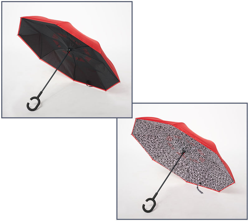 Revers-A-Brella Set of 2 Long Inverted Rain Umbrellas — View 2