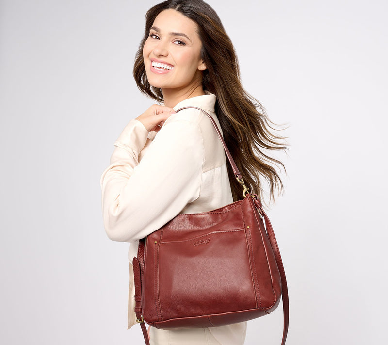 American Leather Co. Austin Shoulder Bag with Crossbody Strap — View 25