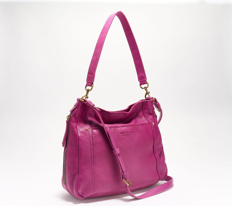 American Leather Co. Austin Shoulder Bag with Crossbody Strap — View 15