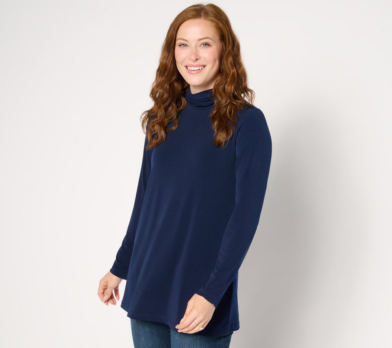Susan Graver Modern Essentials Reg Liquid Knit A-Line Tunic — View 15