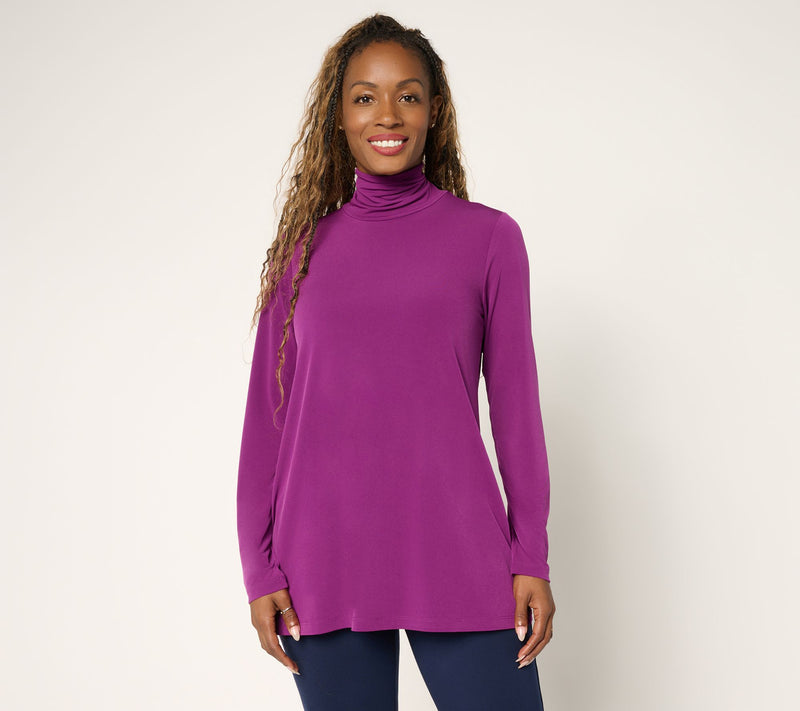 Susan Graver Modern Essentials Reg Liquid Knit A-Line Tunic — Main view