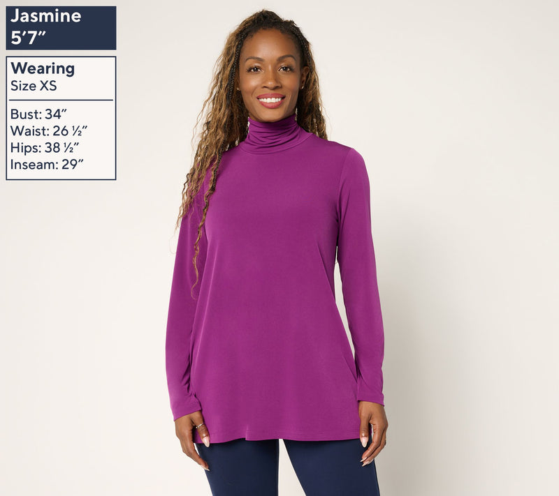 Susan Graver Modern Essentials Reg Liquid Knit A-Line Tunic — View 17