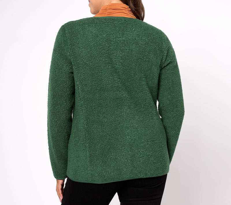 Susan Graver Weekend Knit Boucle Collarless Jacket — View 15