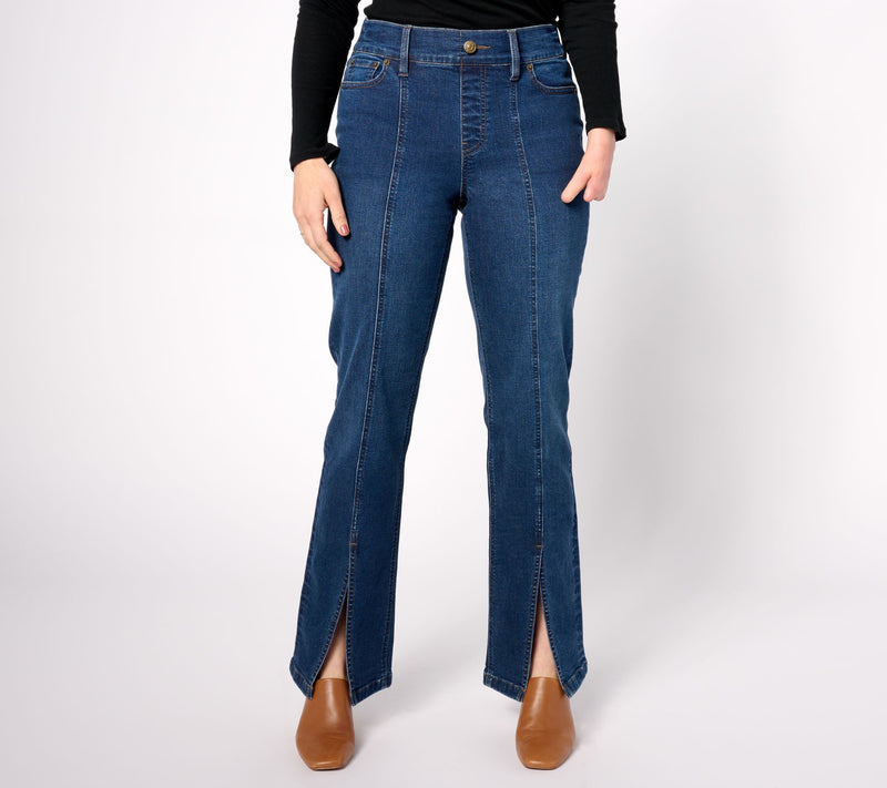 Denim & Co. Adaptive Cozy Touch Front Seam Jean — Main view