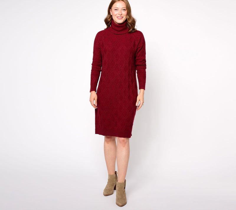 Denim & Co. Heritage Regular Cable Knit Sweater Dress — Main view