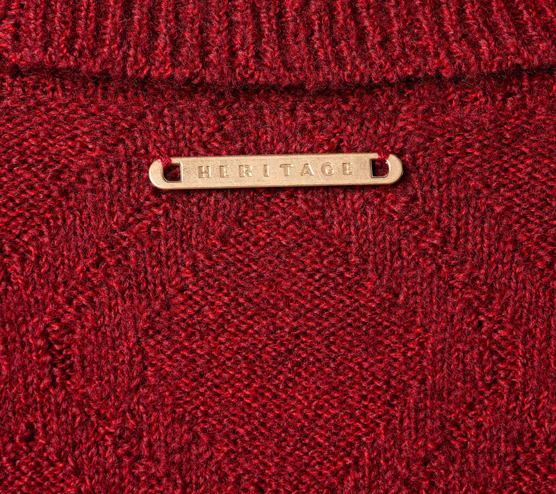 Denim & Co. Heritage Regular Cable Knit Sweater Dress — View 9