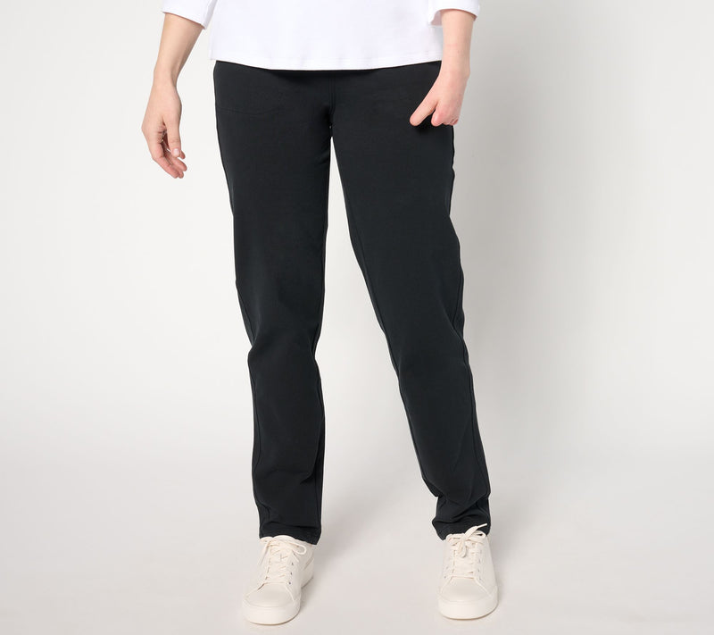 Quacker Factory DreamJeannes Regular Flat Waistband Straight Leg — View 14