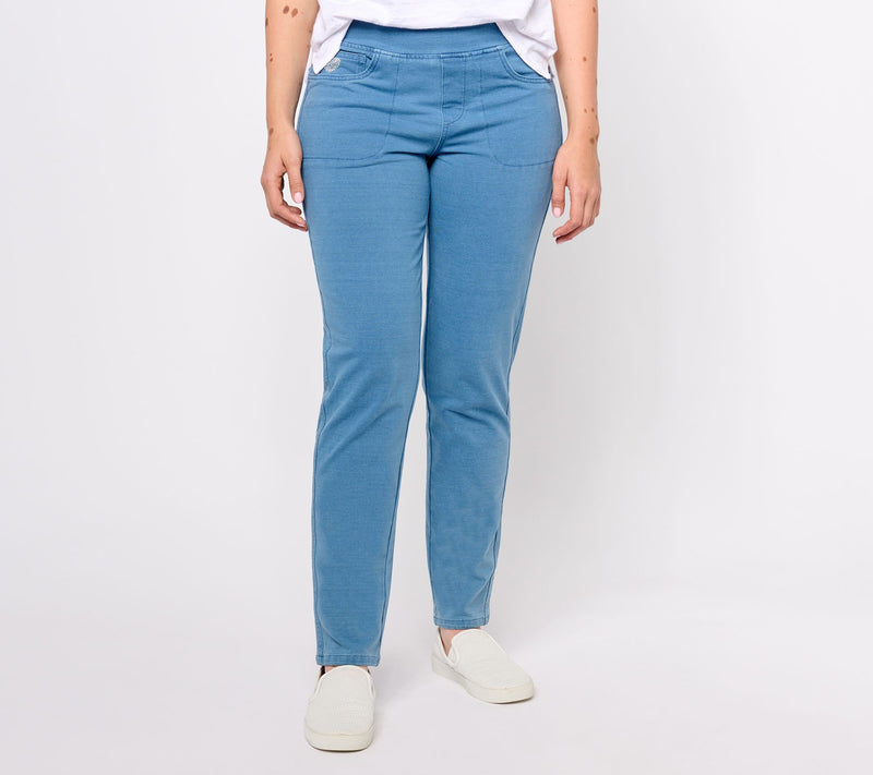 Quacker Factory DreamJeannes Regular Flat Waistband Straight Leg — View 6