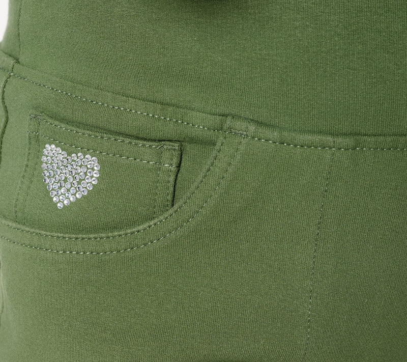 Quacker Factory DreamJeanne Short Flat Waistband Straight Leg — View 14