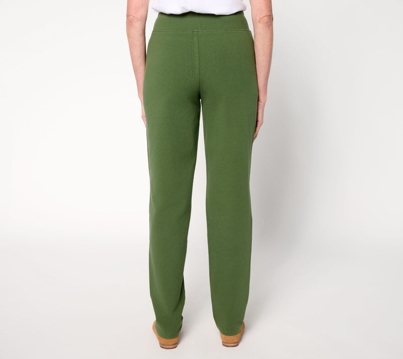 Quacker Factory DreamJeanne Short Flat Waistband Straight Leg — View 12