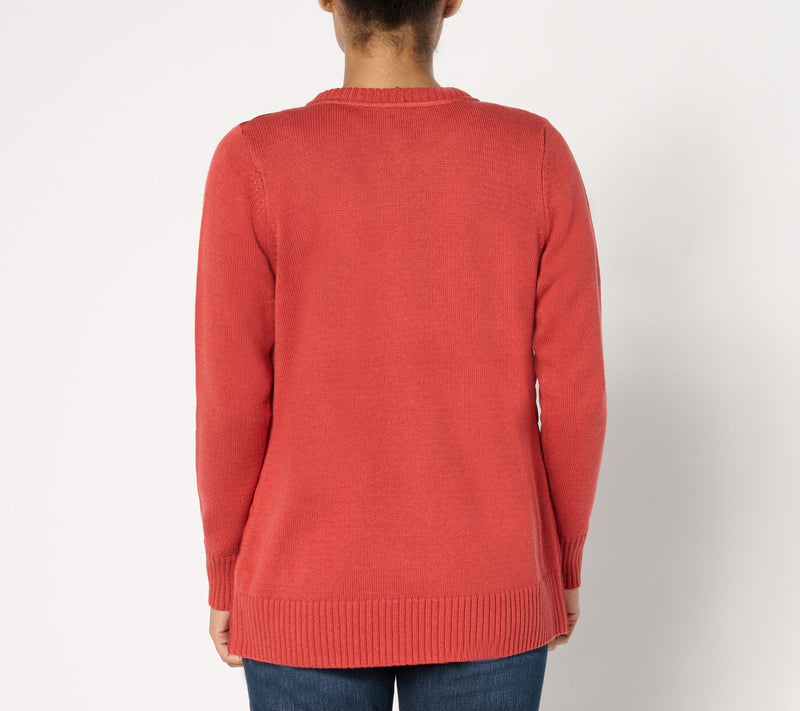 Denim & Co. Heritage Quilted Zip Front Sweater Jacket — View 13