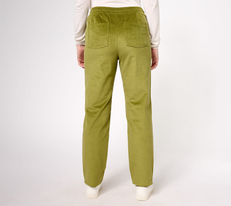 Denim & Co. Heritage Pull on Drawstring Corduroy Pant — View 2