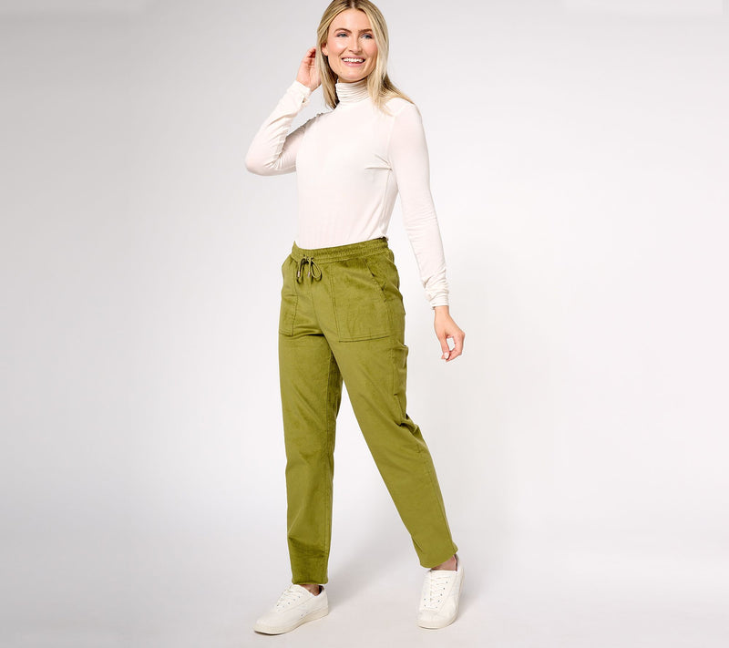 Denim & Co. Heritage Pull on Drawstring Corduroy Pant — View 3