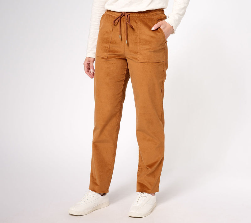 Denim & Co. Heritage Pull on Drawstring Corduroy Pant — View 11