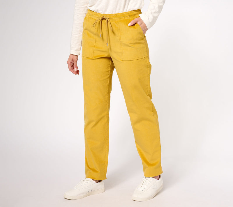 Denim & Co. Heritage Pull on Drawstring Corduroy Pant — View 12
