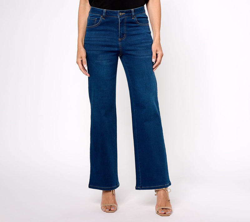 Jingle Belles by Kim Gravel Tall Satin Weave Wide Leg Jean — View 10