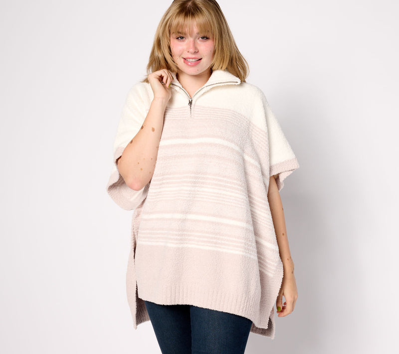 Barefoot Dreams CozyChic Striped Poncho — View 9