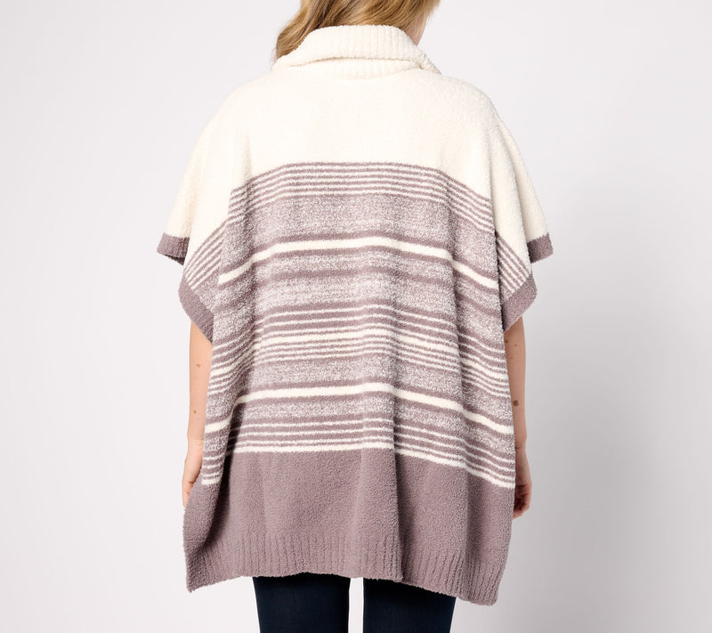 Barefoot Dreams CozyChic Striped Poncho — View 2