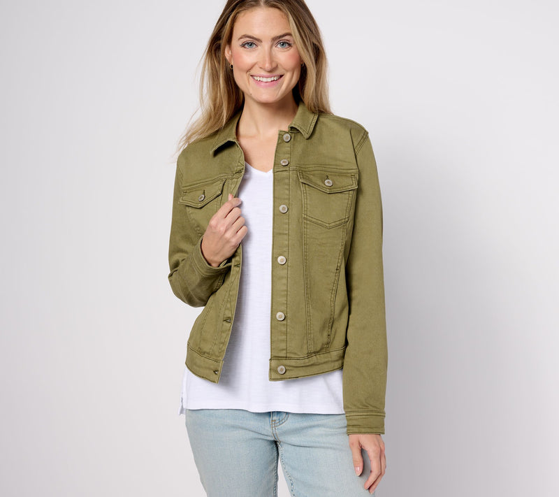 AnyBody Classic Denim Jacket — View 17