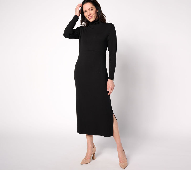 Women with Control Petite Finespun Jersey Tummy Control Midi Dress — View 11