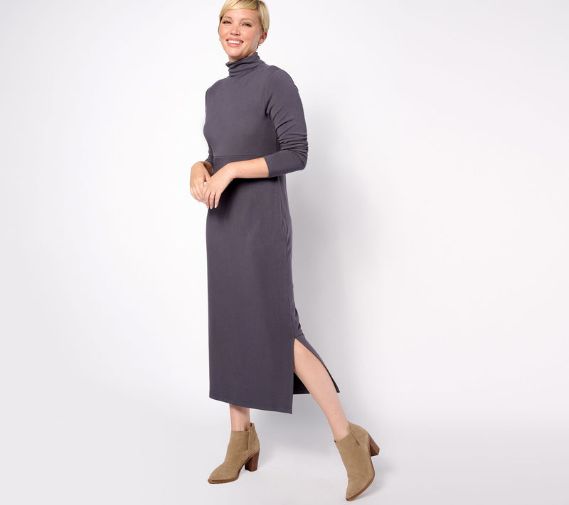 Women with Control Petite Finespun Jersey Tummy Control Midi Dress — View 9