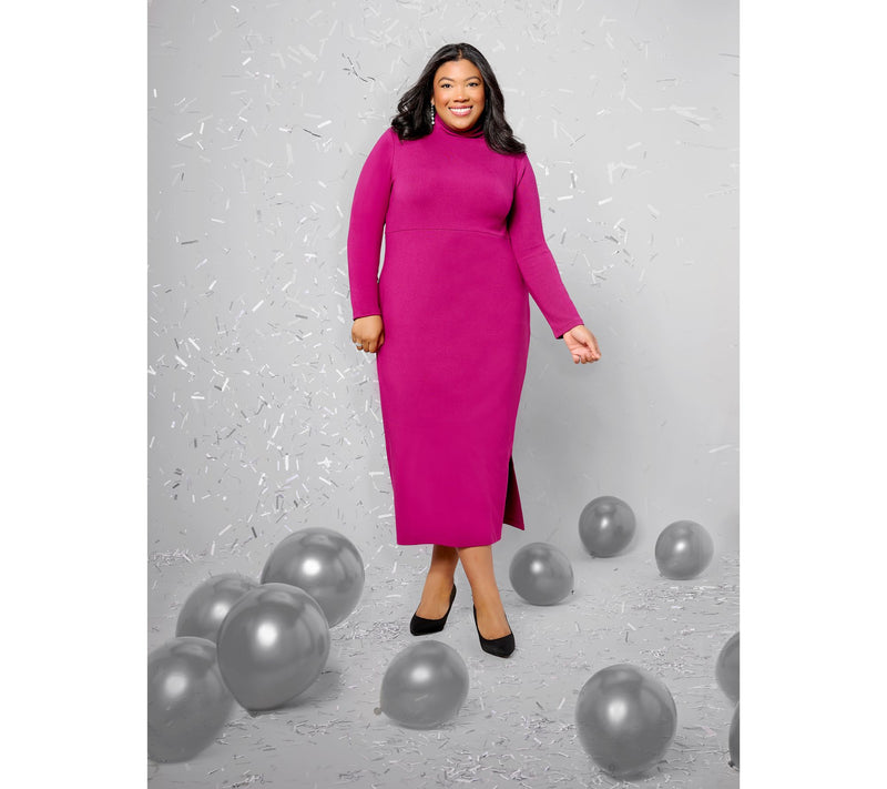 Women with Control Petite Finespun Jersey Tummy Control Midi Dress — View 17