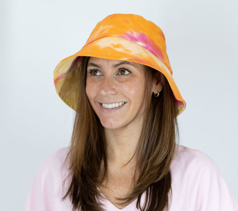 Sprigs  Tie Dye Bucket hat w/ Adjustable RibbonTie — View 4