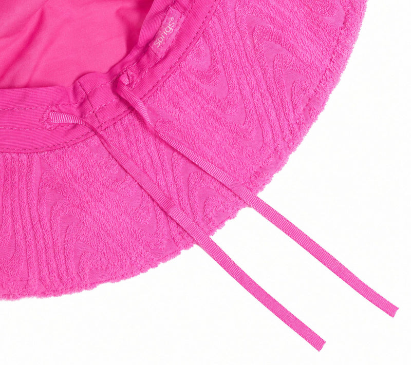 Sprigs Textured Terrycloth Bucket Hat w/ Adjustable Ribbon Tie — View 14