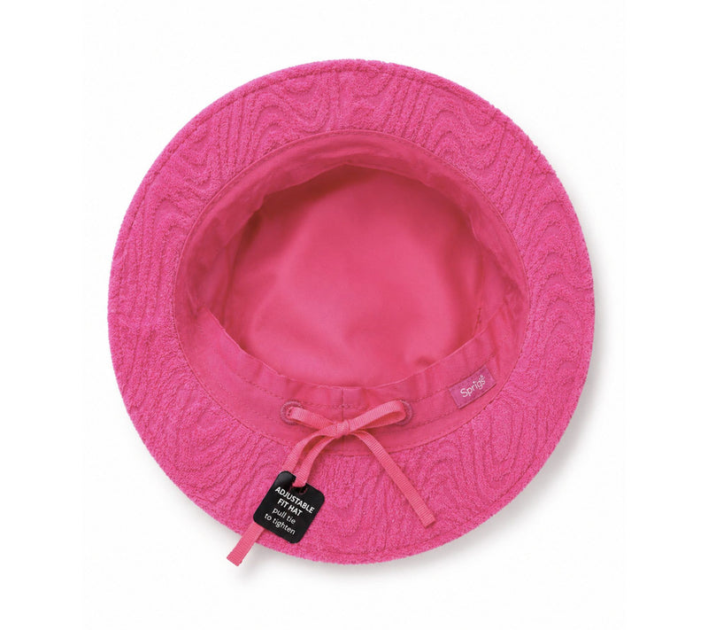 Sprigs Textured Terrycloth Bucket Hat w/ Adjustable Ribbon Tie — View 12