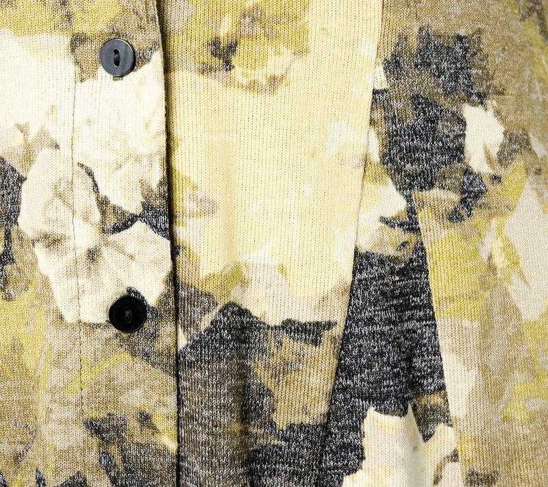 Women with Control Printed Button Front Godet Shirt — View 4